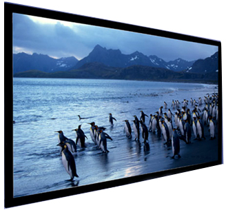 Click for details on Accuscreens Deluxe Fixed Frame Matte White screens.
